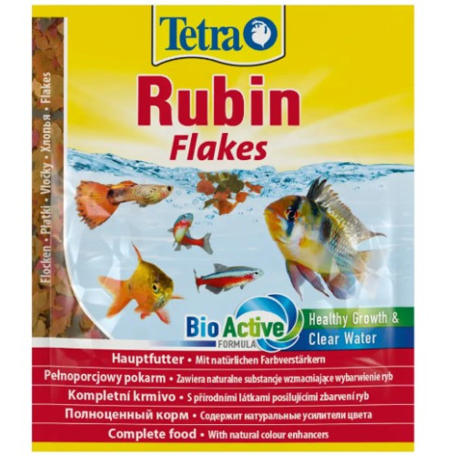 Корм для аквариумных рыб хлопья для окраса Tetra Rubin Flakes 12 г