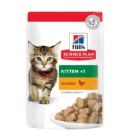 Влажный корм для котят Hill's Science Plan Kitten с курицей, 12х85 г