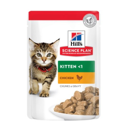 Влажный корм для котят Hill's Science Plan Kitten с курицей, 12х85 г