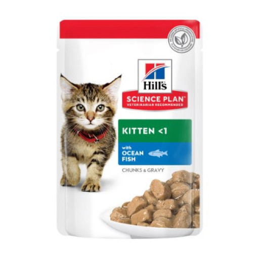Вологий корм для кошенят Hill's Science Plan Kitten з океанічною рибою, 12х85 г