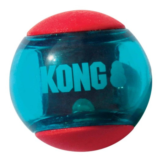 Игрушка мяч-пещалка KONG Squeezz Action Ball для собак малых пород, S, 5,1 см, 3 шт