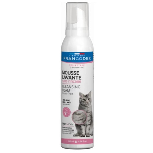 Незмивний шампунь-пінка для котів Laboratoire Francodex Rinse-Free Cleansing Foam, 150 мл