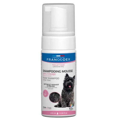 Незмивний шампунь-пінка для собак Laboratoire Francodex Foam Shampoo Rince-Free, 150 мл