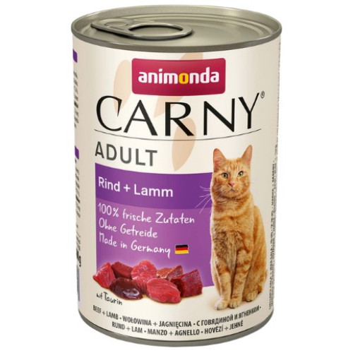 Влажный корм для кошек Animonda Carny Adult консерва с говядиной и ягненком 400 г