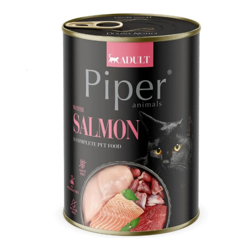 Вологий корм для кішок Dolina Noteci Piper cat з лососем 400гр