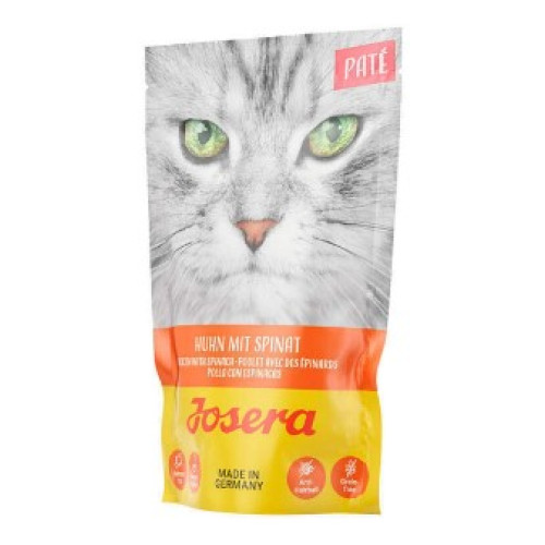 Влажный корм для кошек Josera паштет курица со шпинатом 85 г