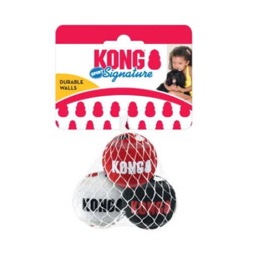 Набір м’ячиків для собак KONG Dog Signature Sport Balls, 3 штуки, 4 см