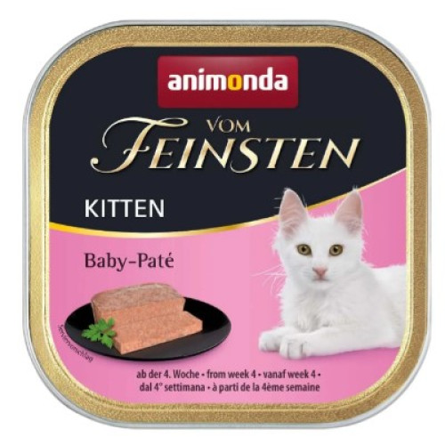 Влажный корм для котят в возрасте от 4 до 16 недель Animonda Vom Feinsten Kitten Baby-Pate, консерва 100 г