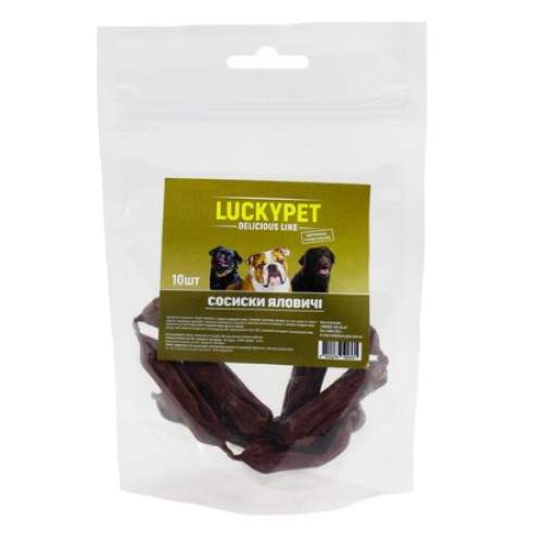 Лакомство для собак Lucky Pet Сосиски говяжьи, 10 шт