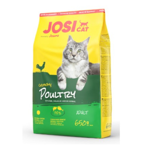 Сухий корм JosiCat Crunchy Chicken для дорослих котів з м' ясом домашньої птиці, 650 г