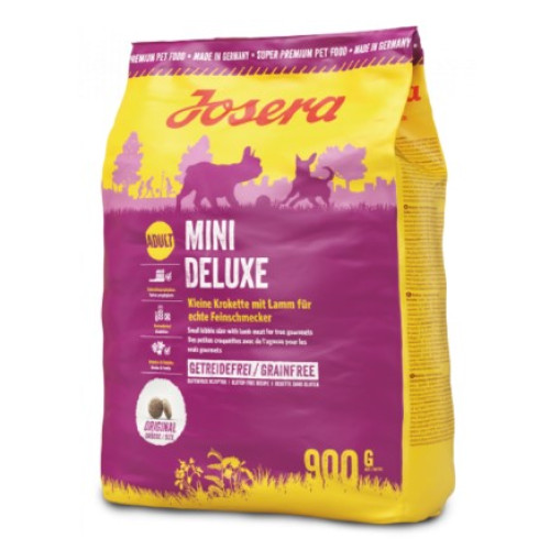 Сухий корм Josera MiniDeluxe для дорослих собак малих порід з чутливим травленням, 900 г