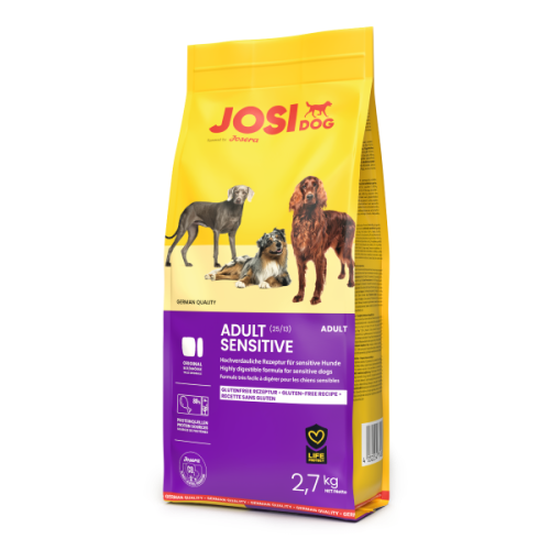 Сухой корм JosiDog Adult Sensitive для взрослых собак с чувствительным пищеварением, 2,7 кг