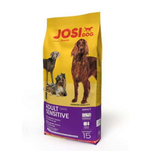 Сухой корм JosiDog Adult Sensitive для взрослых собак с чувствительным пищеварением, 15 кг