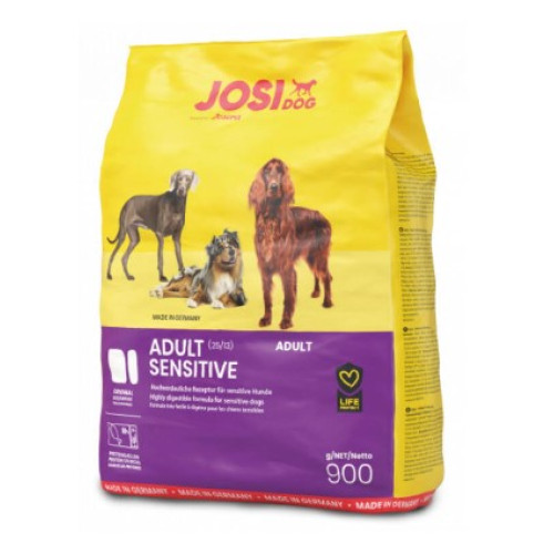 Сухой корм JosiDog Adult Sensitive для взрослых собак с чувствительным пищеварением, 900 г