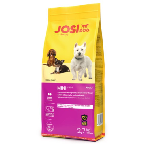 Сухой корм JosiDog Mini для взрослых собак малых пород, 2,7 кг