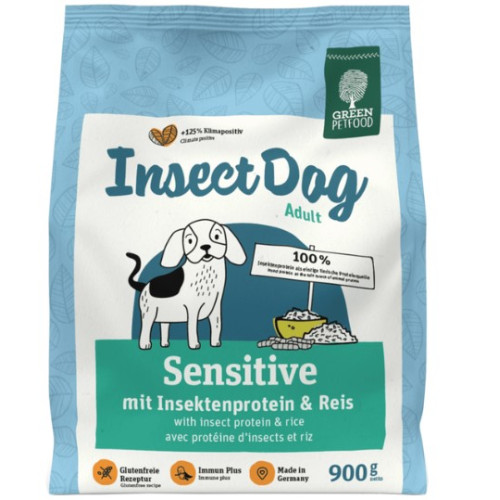 Сухой гипоаллергенный корм GPF InsectDog Sensitive для собак с чувствительным пищеварением, 900 г