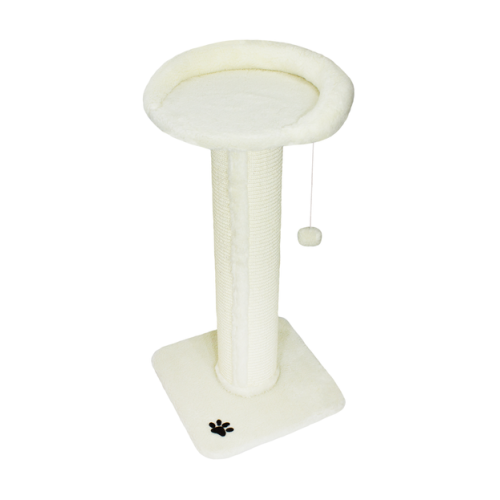 Дряпка для котів Lucky Pet "Прана Максі" сезаль (білий) - h77см, 38X38X77 см 