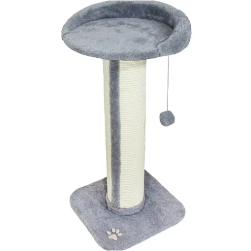 Когтеточка для кошек Lucky Pet "Прана Макси" сезаль (серый) - h77см, 38X38X77 см