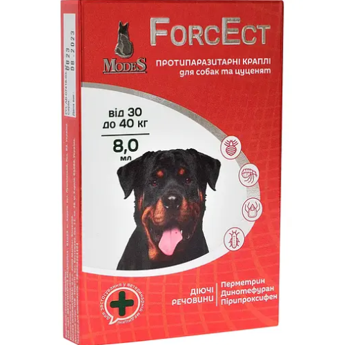 Противопаразитарный препарат для собак и щенков 30-40 кг Modes ForcEct капли - 8,0 мл