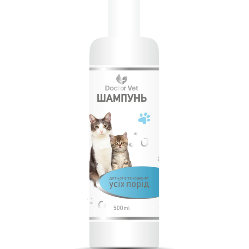 Шампунь для кошек и котят всех пород Doctor Vet жидкость - 500мл