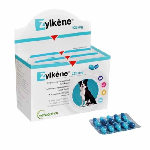 Антистрессовый препарат для собак и кошек Vetoquinol Zylkene 250 мг капсулы блистер - 10 шт