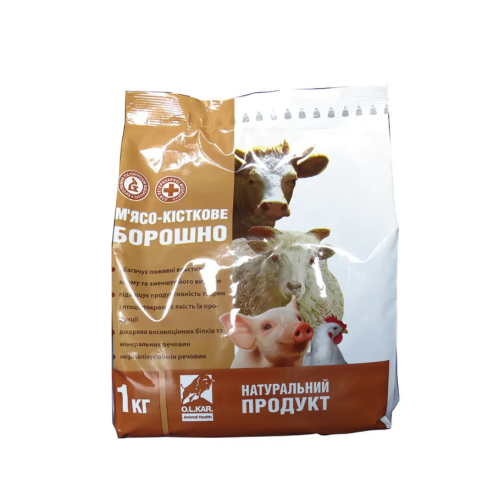 Кормовая добавка для животных O.L.KAR мясо-костная мука - 1кг