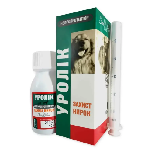 Нефропротектор для собак і кішок УкрЗооВетпромпостач УРОЛИК ЗооХелс (сечокам'яна хвороба) суспензія - 50мл.                                                                   