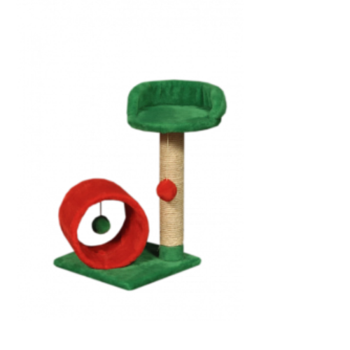 Когтеточка для кошек Lucky Pet "Кошка" столбик - 30х30x54см