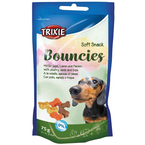 Ласощі для собак Trixie Soft Snack Bouncies з ягням та шлунком 75 г