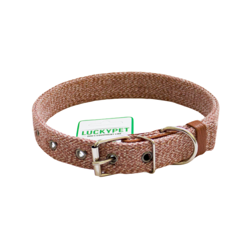 Нашийник для собак Lucky Pet "MILANGE" подвійний (коричневий) 20мм х 30-40 см