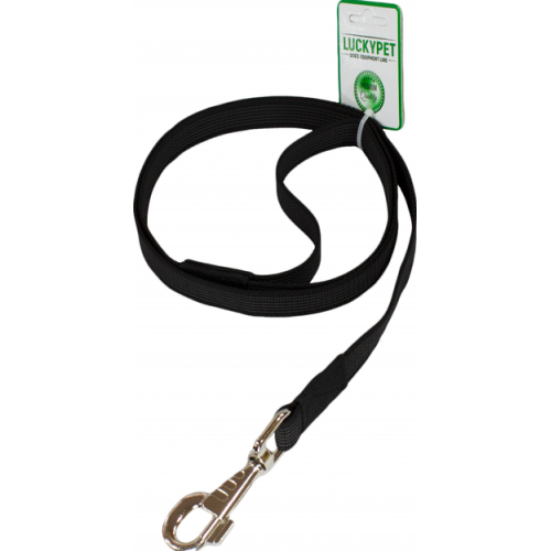Повод капроновый прорезиненный для собак Lucky Pet 2см х 3м (черный)