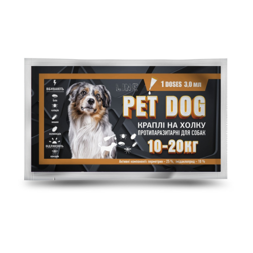 Протипаразитарний засіб для собак 10 - 20кг Коло Pet Dog ампула-крапельниця - 3мл - 10шт