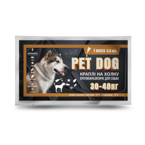 Протипаразитарний засіб для собак 30 - 40кг Коло Pet Dog ампула-крапельниця - 6мл - 10шт