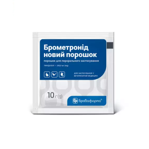 Противопаразитарний засіб для собак, котів та інших тварин Бровафарма Брометронид новий, порошок 10г