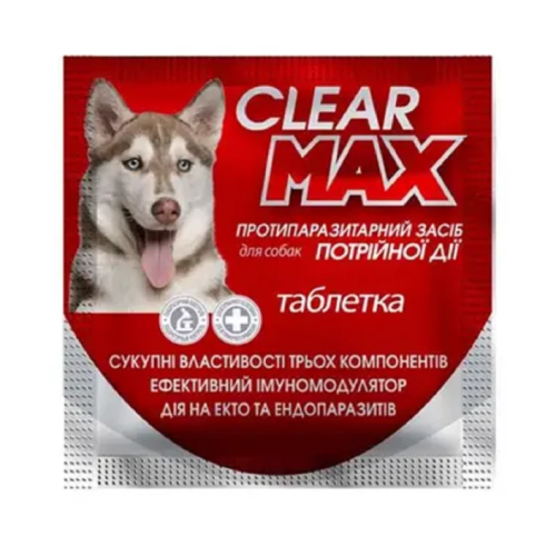 Антигельминтный препаратдля собак O.L.KAR КлиарМакс 1г (от глистов, блох, вшей) таблетки - 1шт