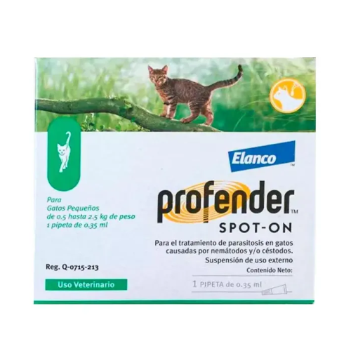 Антигельминтный препарат для кошек 0,5-2,5кг Bayer Profender 0,35мл пипетки - 2шт