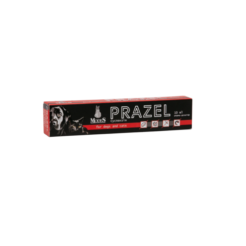 Антигельминтная защита для собак и кошек Modes Prazel суспензия раствор -10 мл