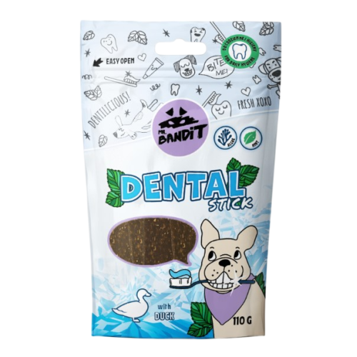 Лакомство для собак Mr. Bandit Dental – палочки для здоровья зубов с уткой, 110 г