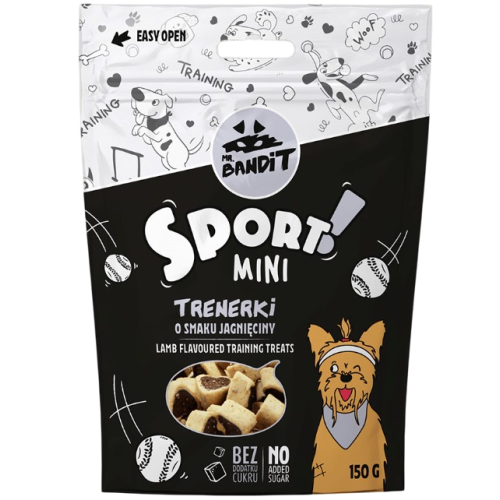 Тренувальні ласощі для собак малих порід Mr. Bandit Sport Mini з ягням, 150 г
