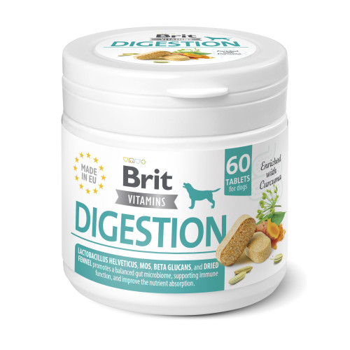 Вітаміни Brit Vitamins Digestion для собак,  для покращення травлення, 60 таб