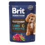 Влажный корм Brit Premium Fillets in Gravy Lamb & Green Peas для собак малых пород, филе в соусе, ягненок и зеленый горошек, 85 г