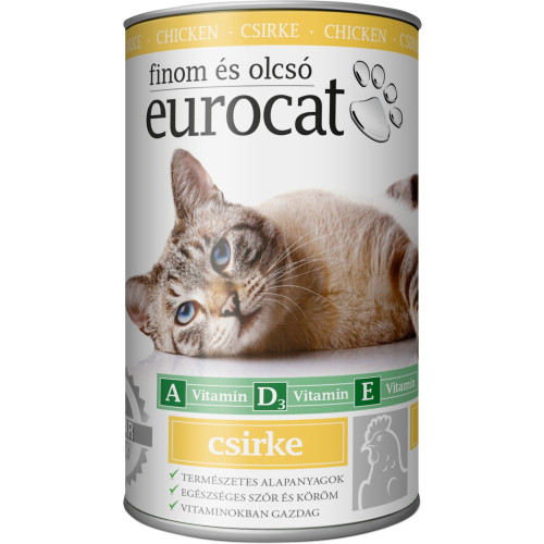 Влажный корм EuroCat Poultry для кошек, кусочки в желе с птицей, 415 г