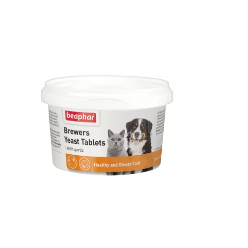 Кормова добавка для собак та котів Beaphar Yeast Tablets пивні дріжджі з часником таблетки - 250 шт