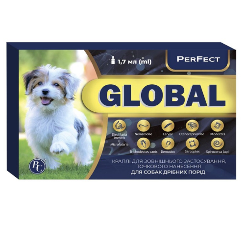 Лечебный препарат для собак Ветсинтез PerFect Global капли - 1,7 мл