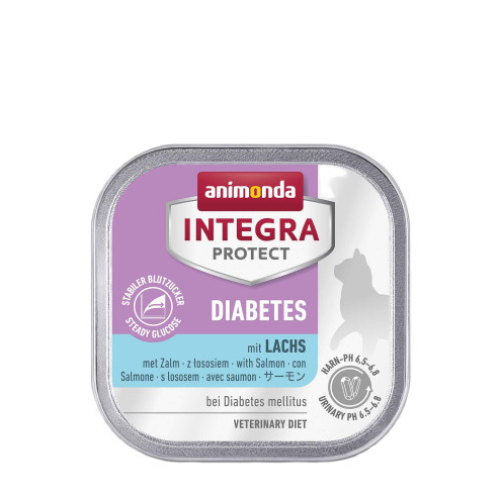 Корм вологий для котів Animonda Integra Protect Diabetes with Salmon з лососем алю трай (при діабеті) -  100г