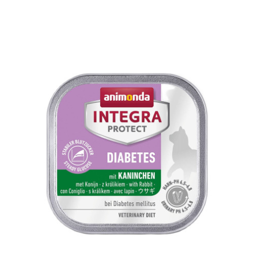 Корм вологий для котів Animonda Integra Protect Diabetes with Rabbit з кроликом алю трай (при діабеті) - 100г 