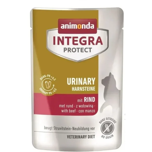 Корм вологий для котів Animonda Integra Protect Urinary Struvit - pouch with beef з яловичиною (сечокам'яній хворобі) пауч - 85г