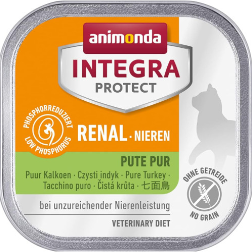 Корм вологий для котів Animonda Integra Protect Renal dishes Pure Turkey моно індичка алю трай (при хворобах нирок) - 100г