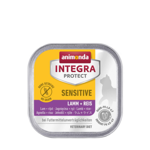 Корм вологий для котів Animonda Integra Protect Sensitiv Lamb + Rice ягня і рис алю трай (з харчовою непереносимістю) - 100г