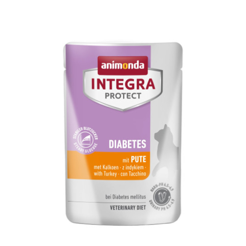 Корм вологий для котів Animonda Integra Protect Diabetes with Turkey з індичкою (при діабеті) пауч - 85г